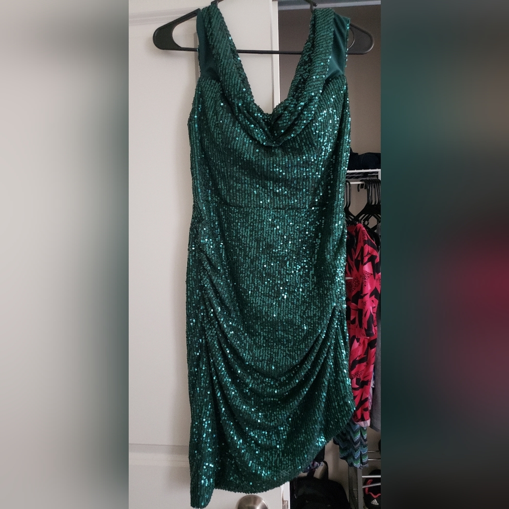 Emerald green party dress size 9
